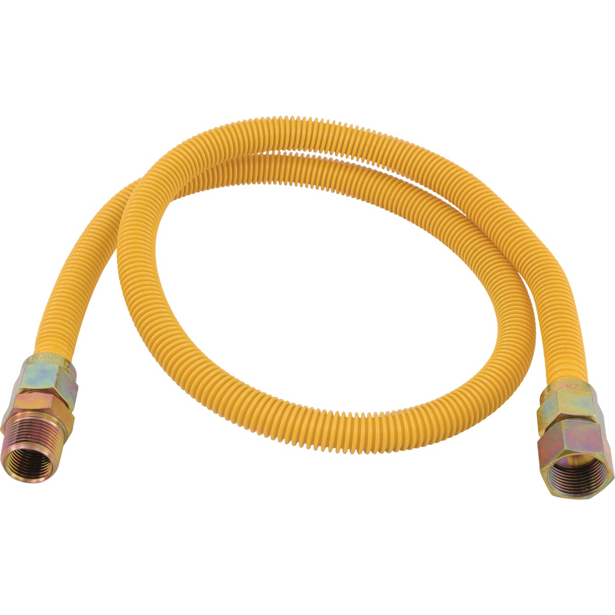 Eastman 5/8 In. OD x 48 In. 3/4 In. FIP x 3/4 In. MIP (Tapped 1/2 In. FIP) Coated Stainless Steel Gas Connector Image 1