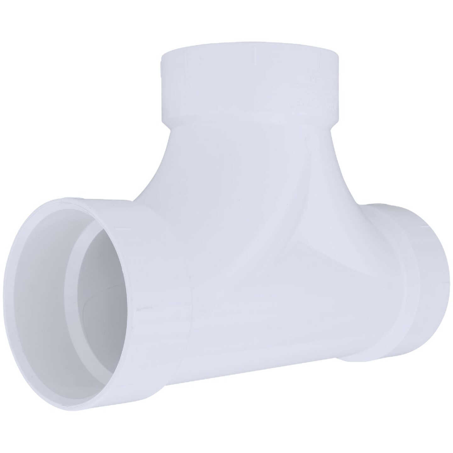Charlotte Pipe 4 In. Schedule 40 DWV 2-Way PVC Cleanout Tee Image 1