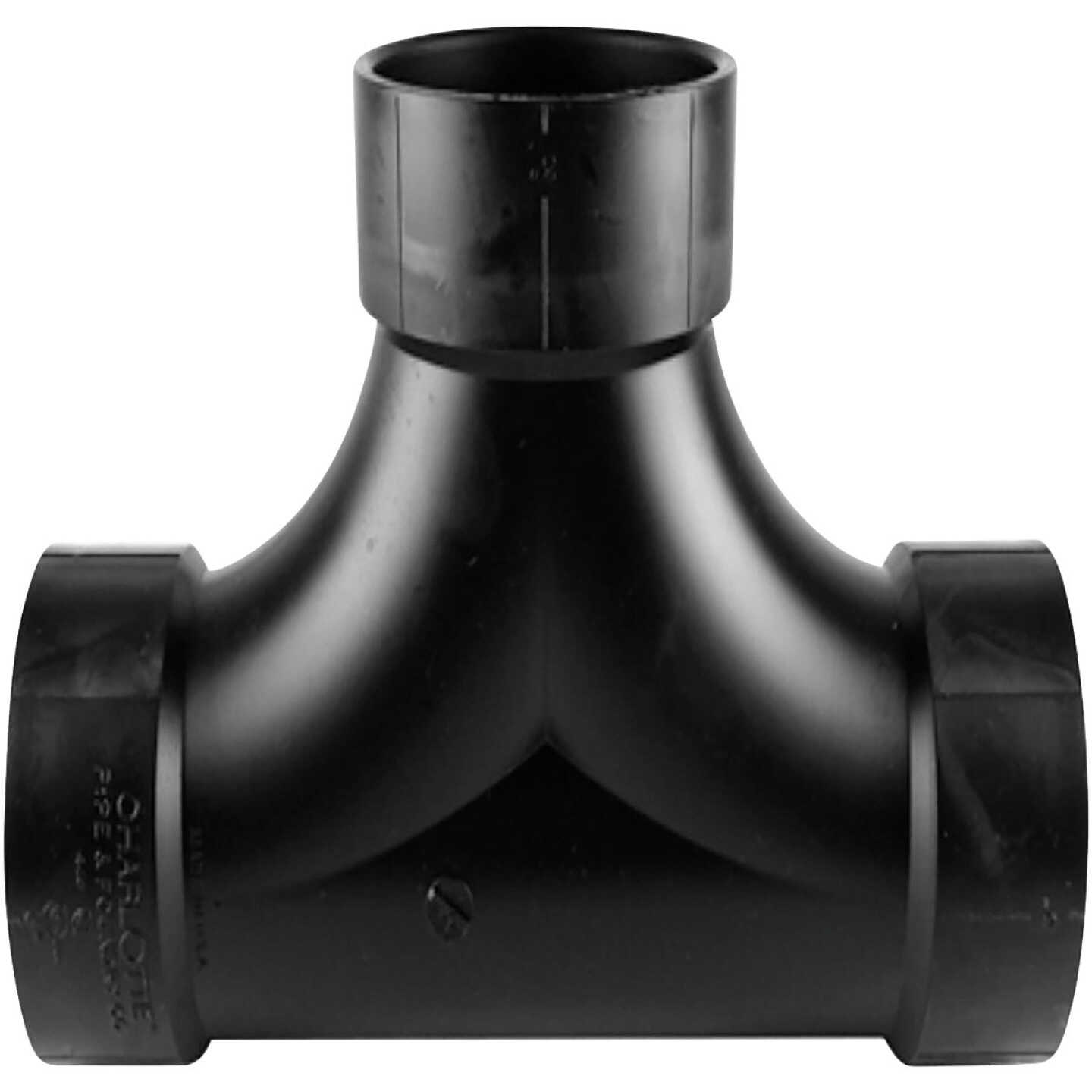 Charlotte Pipe 4 In. Hub x Hub x Hub Two-Way ABS Cleanout Tee Image 1