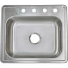 Common Goods 25 In. x 22 In. x 6 In. Top Mount Single Bowl Kitchen Sink Image 3