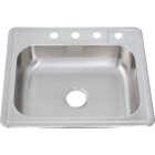 Common Goods 25 In. x 22 In. x 6 In. Top Mount Single Bowl Kitchen Sink Image 2