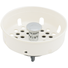 Do it 3-1/2 In. White Plastic Basket Strainer Stopper Image 1