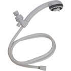 HomePointe Handheld Shower Head, 3 Settings, White Plastic Image 1