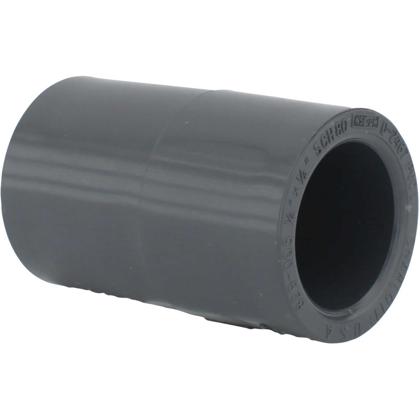 Charlotte Pipe 1/2 In. Sch. 80 Slip X Slip PVC Coupling Image 1