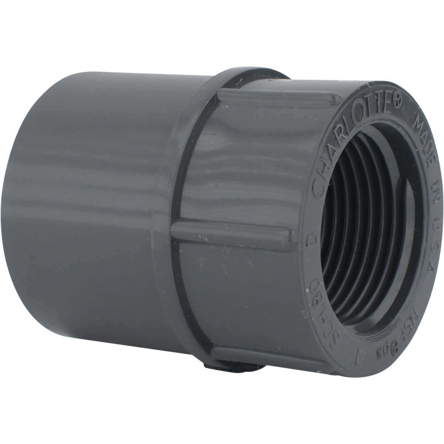 Charlotte Pipe 1 In. Schedule 80 Female PVC Adapter Image 1
