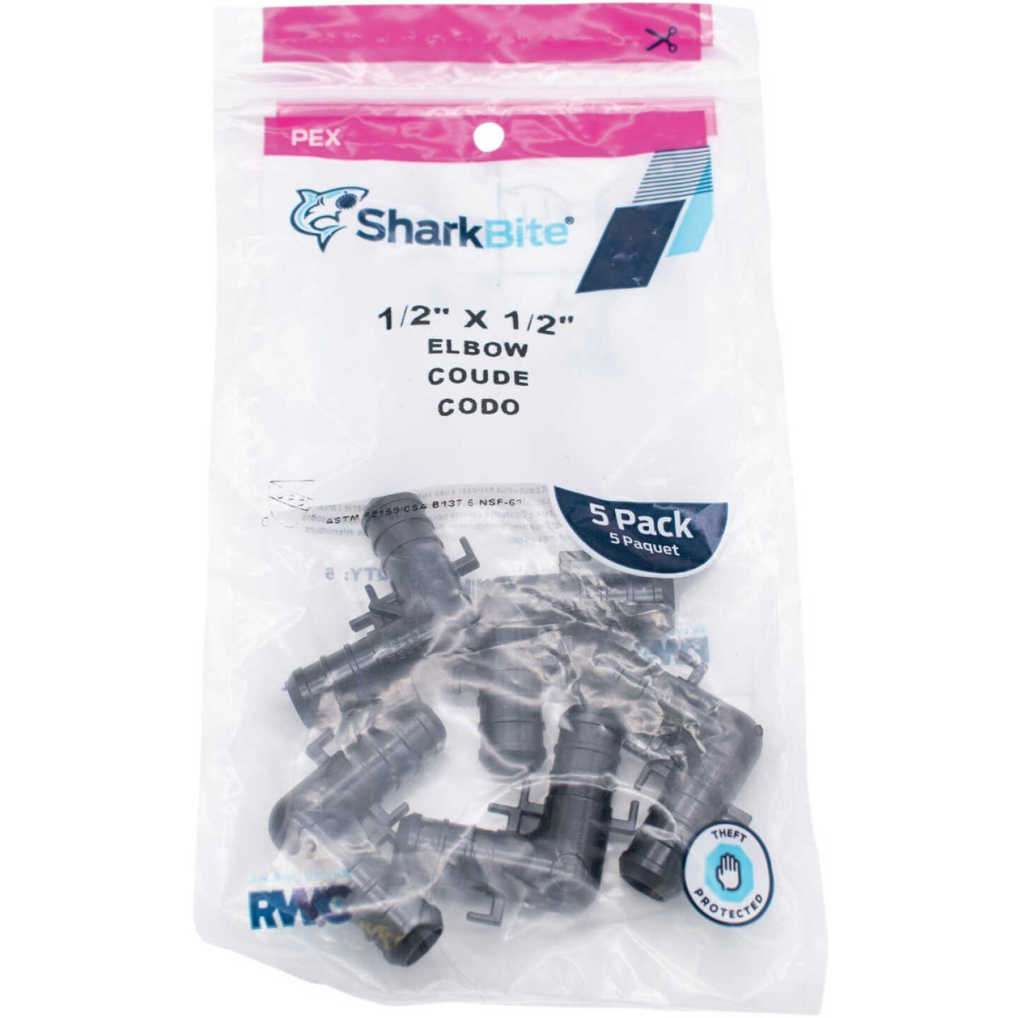SharkBite PEX-B PEX 1/2 In. Poly Alloy Barb Elbow (5-Pack) Image 2
