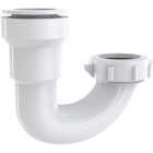 Plumb Pak 1-1/4 In. White Insta-Plumb Push-Fit Bathroom Sink J-Bend Image 1