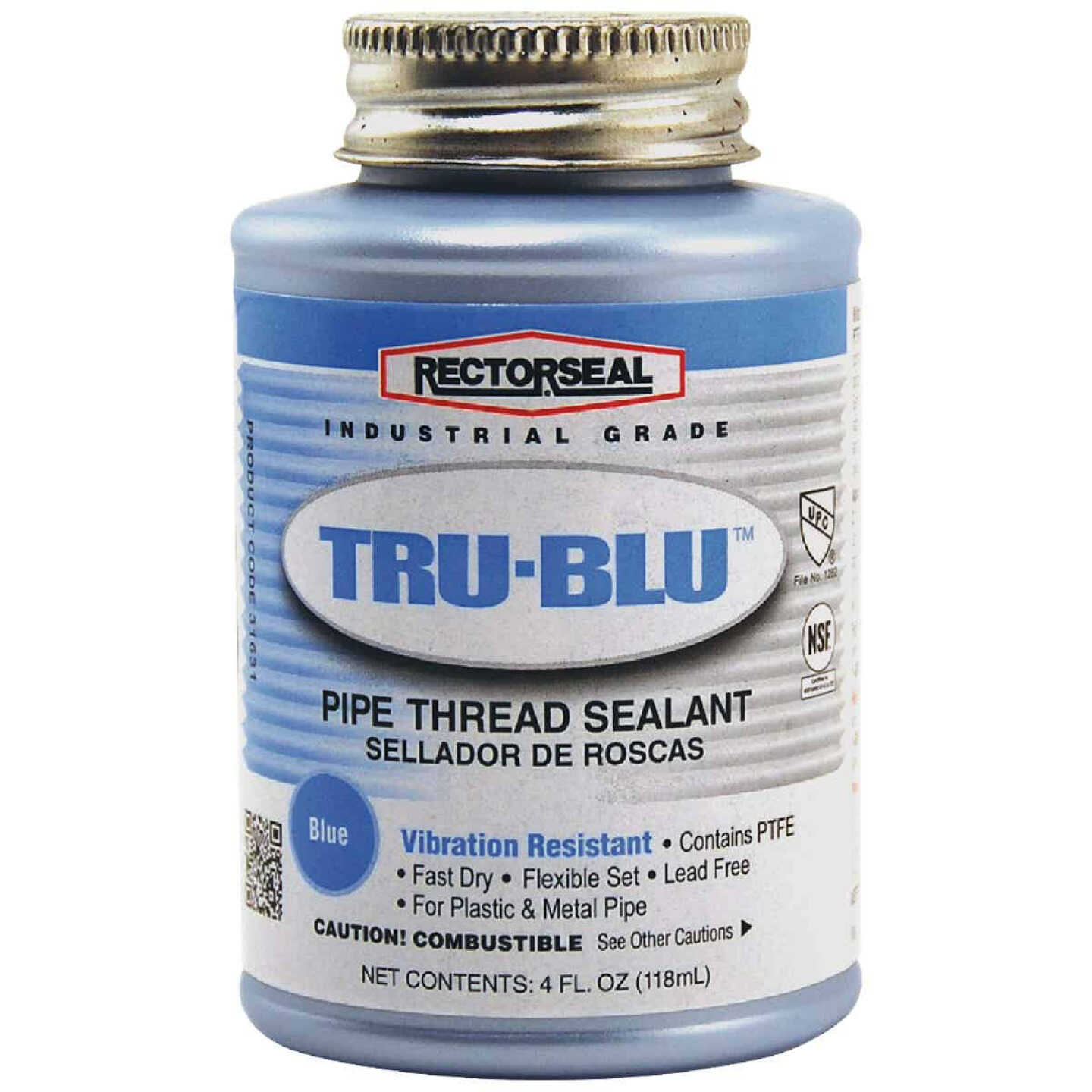 RectorSeal Tru-Blu 4 Oz. Blue Pipe Thread Sealant Image 1