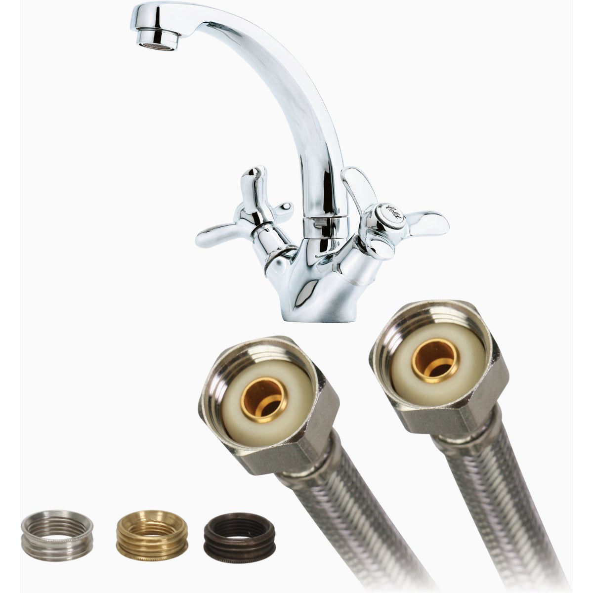 Fluidmaster Fits-All 36 In. L. Stainless Steel Faucet Connector Image 2