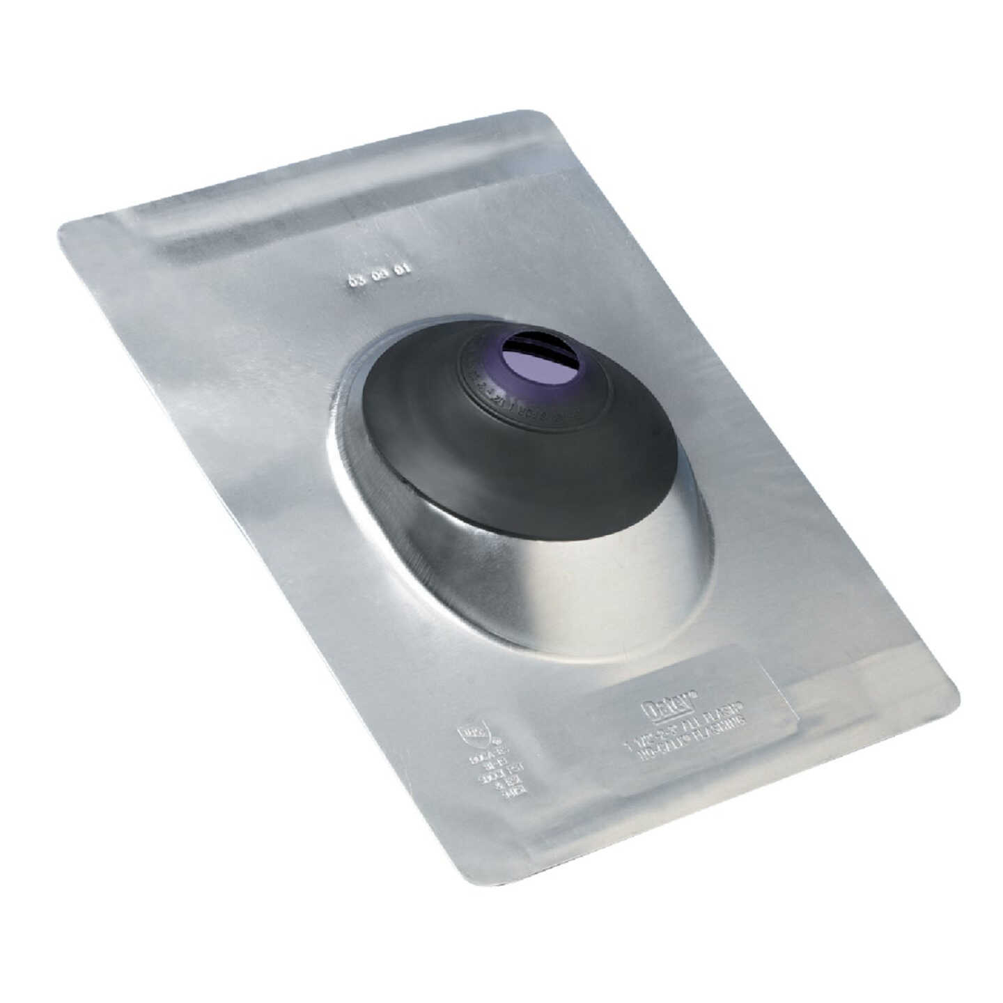 Oatey No-Calk 1-1/4 In. to 1-1/2 In. Aluminum Roof Pipe Flashing Image 1