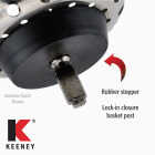 Keeney Work Horse 3-1/2 In. to 4 In. Black Stainless Steel Strainer Image 3