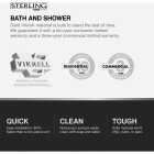 Sterling Ensemble 36 In. W. x 72-1/2 In. H. White Vikrell Shower Back Wall Image 2