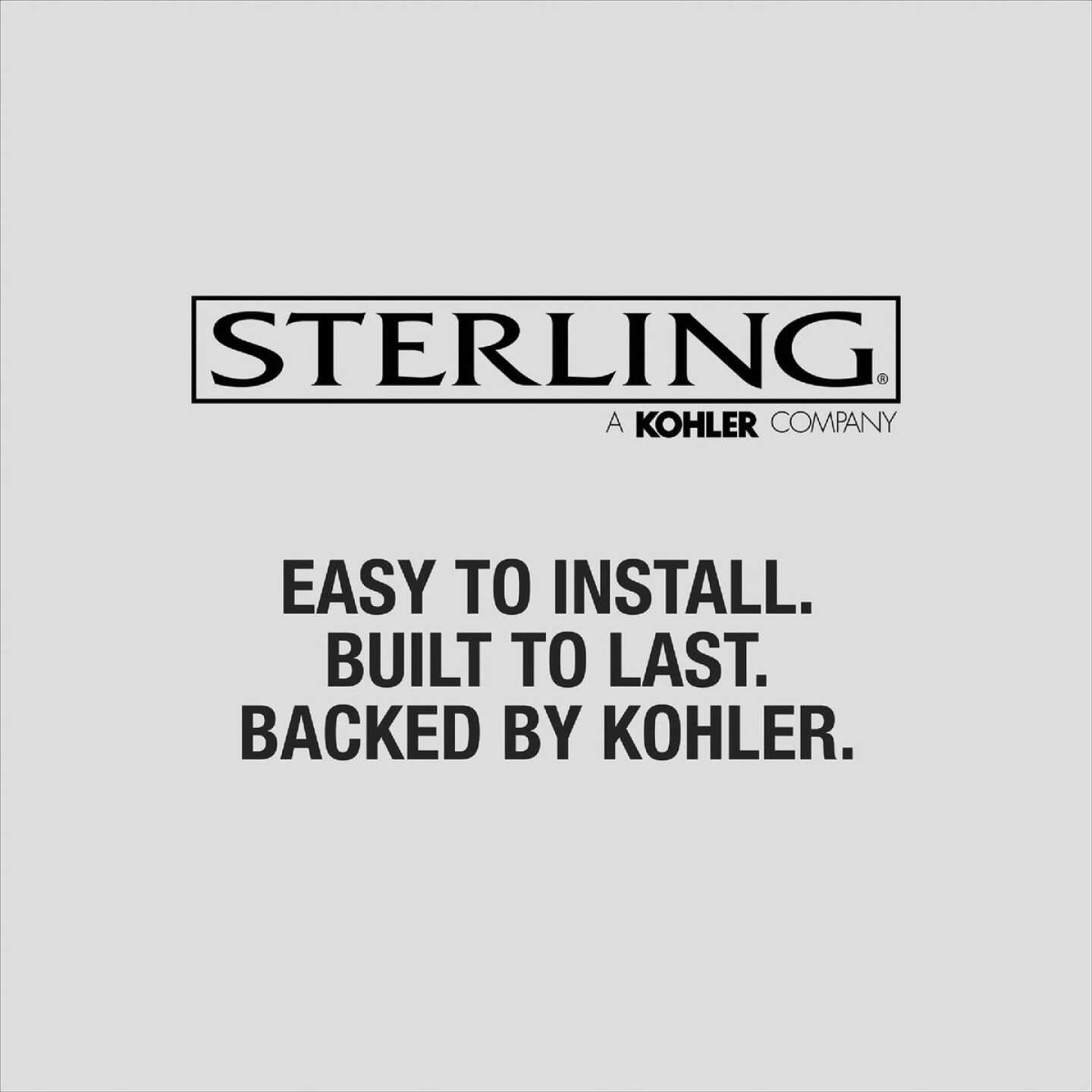 Sterling Ensemble 36 In. W. x 72-1/2 In. H. White Vikrell Shower Back Wall Image 3