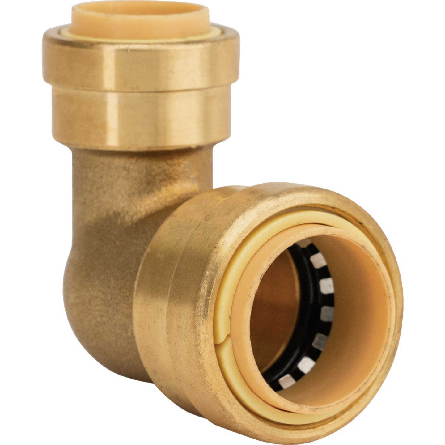 QuickFitting 3/4 In. x 1/2 In. Push-to-Connect Brass 90 Deg Reducing Elbow Image 1