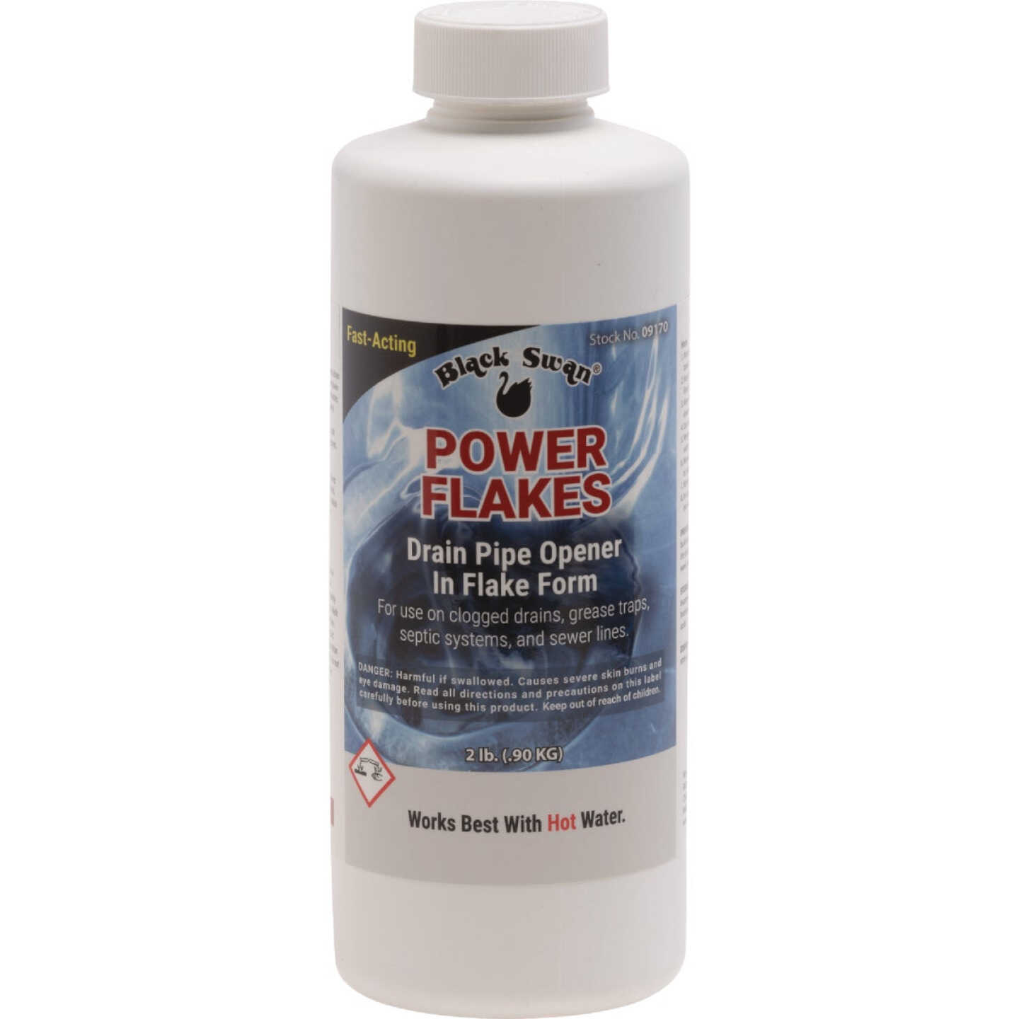 Black Swan Power Flakes Drain Pipe Opener, 2 Lb. Image 1