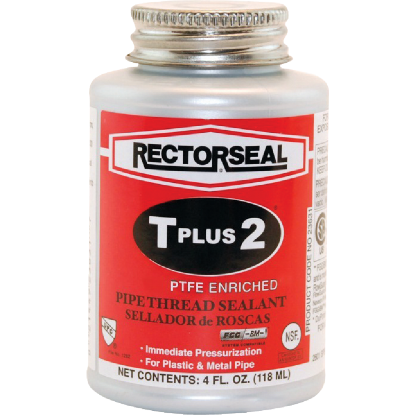 Rectorseal T Plus 4 Oz. White Pipe Thread Sealant with PTFE Image 1