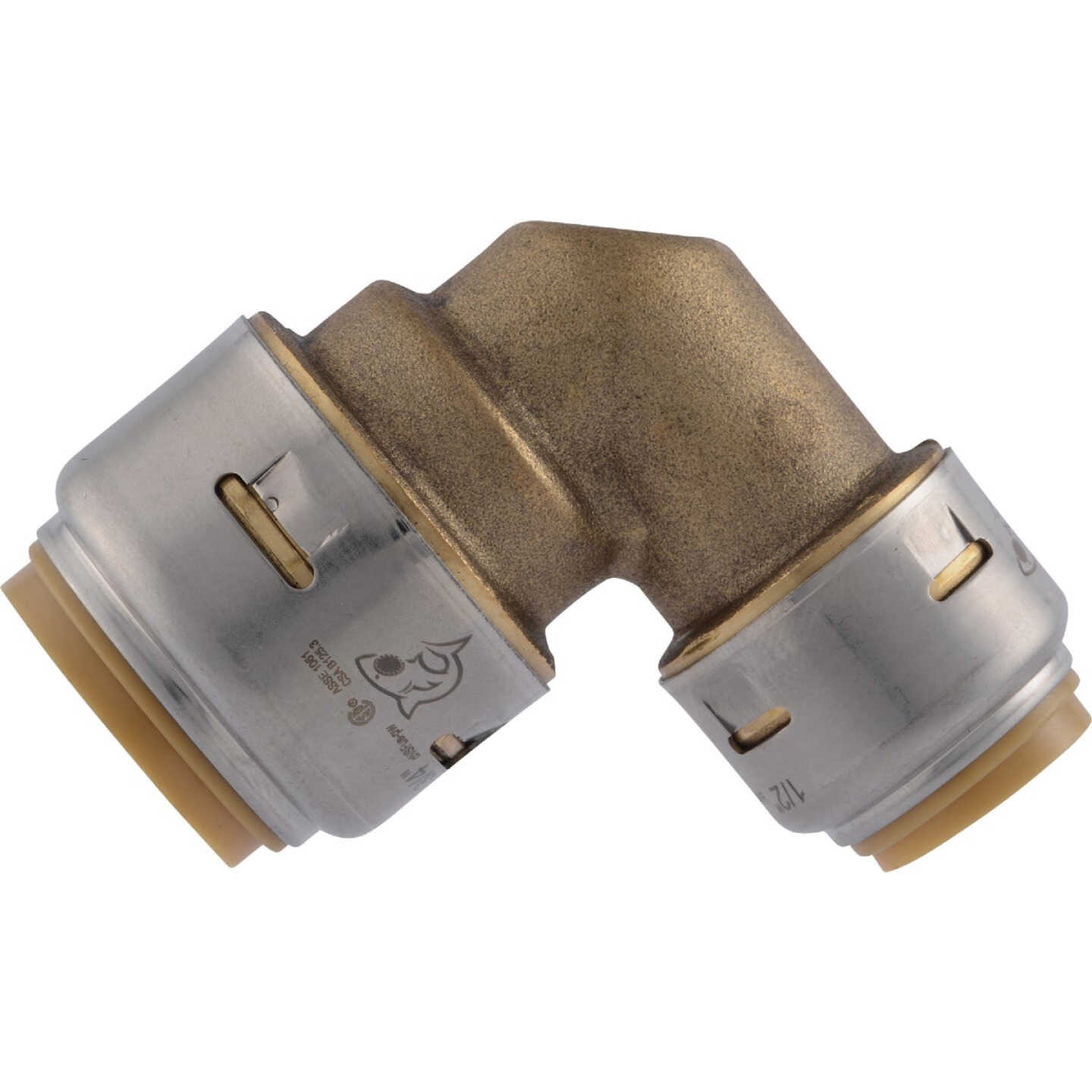 SharkBite 3/4 In. x 1/2 In. Push-to-Connect Reducing Brass Elbow (1/4 Bend) Image 4