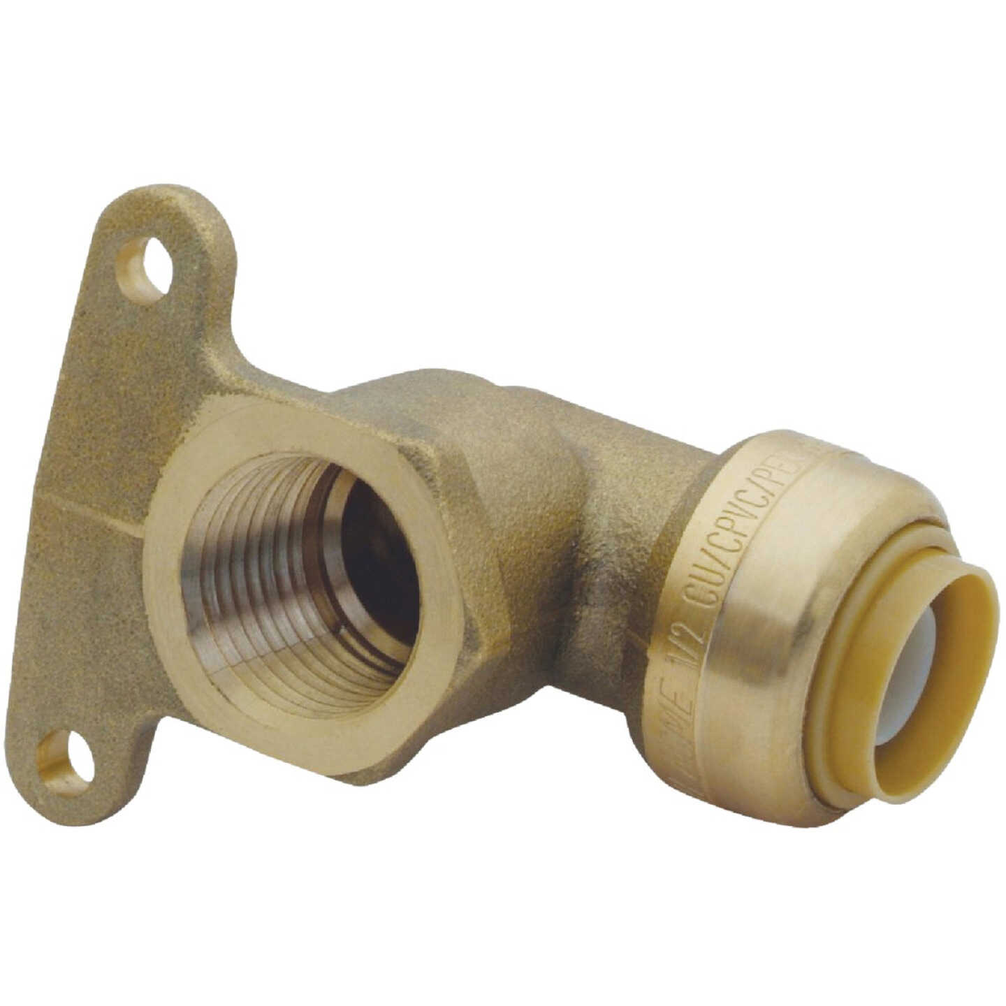 SharkBite 1/2 In. x 1/2 In. Push-to-Connect Hi-Ear Brass Elbow (1/4 Bend) Image 1