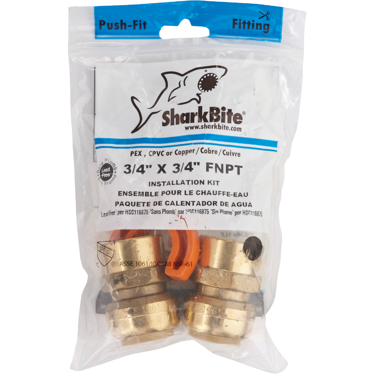 SharkBite 3/4 In. Push To Connect Water Heater Kit Image 2
