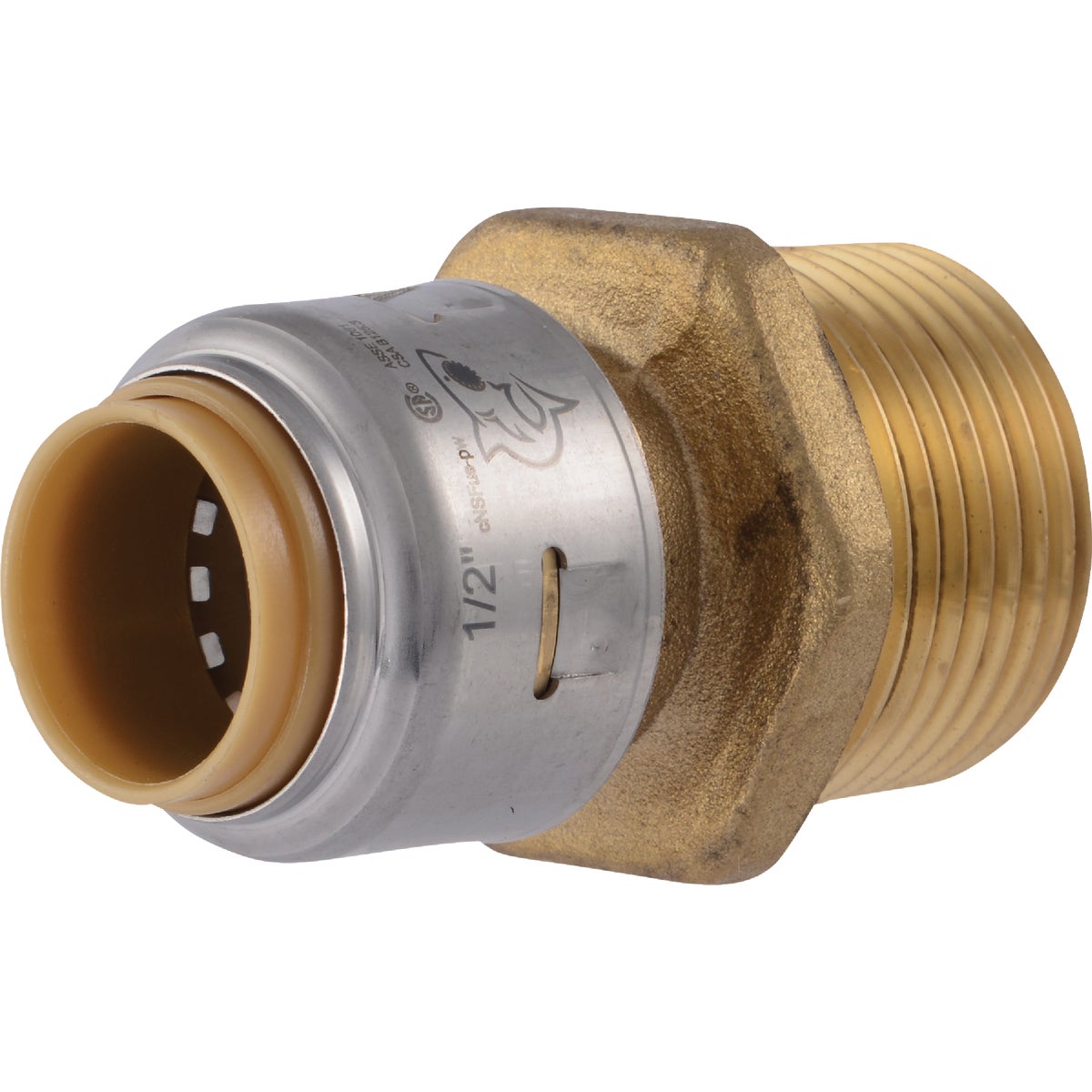 Sharkbite 1/2 In. x 3/4 In. Reducing Brass Push-to-Connect Male Adapter Image 1