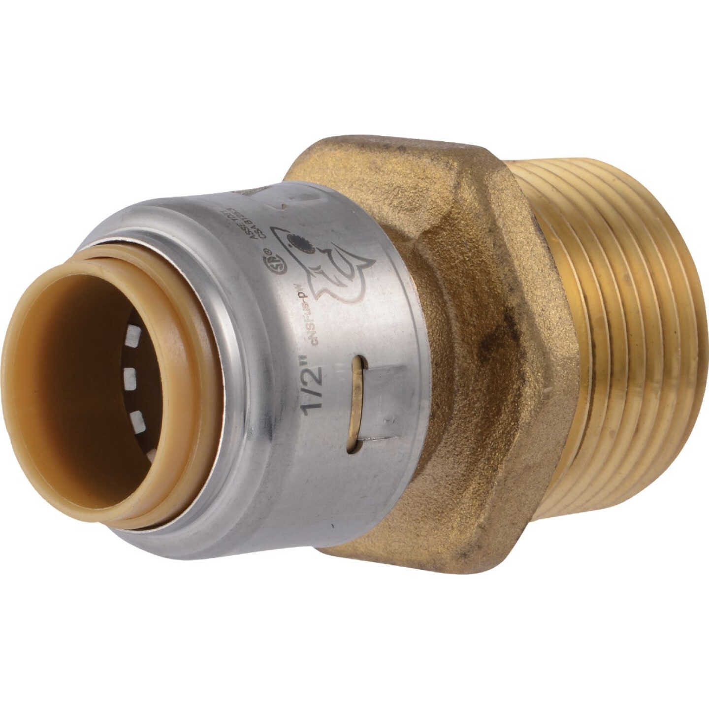 Sharkbite 1/2 In. x 3/4 In. Reducing Brass Push-to-Connect Male Adapter Image 1