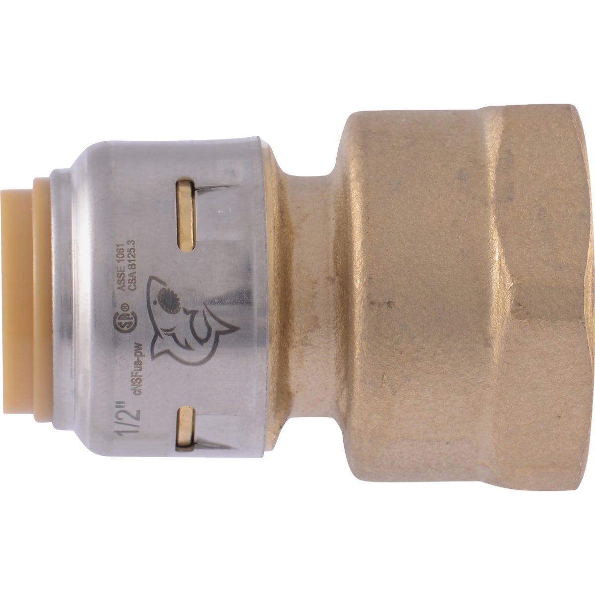 SharkBite 1/2 In. x 3/4 In. FNPT Reducing Brass Push-to-Connect Female Adapter Image 3