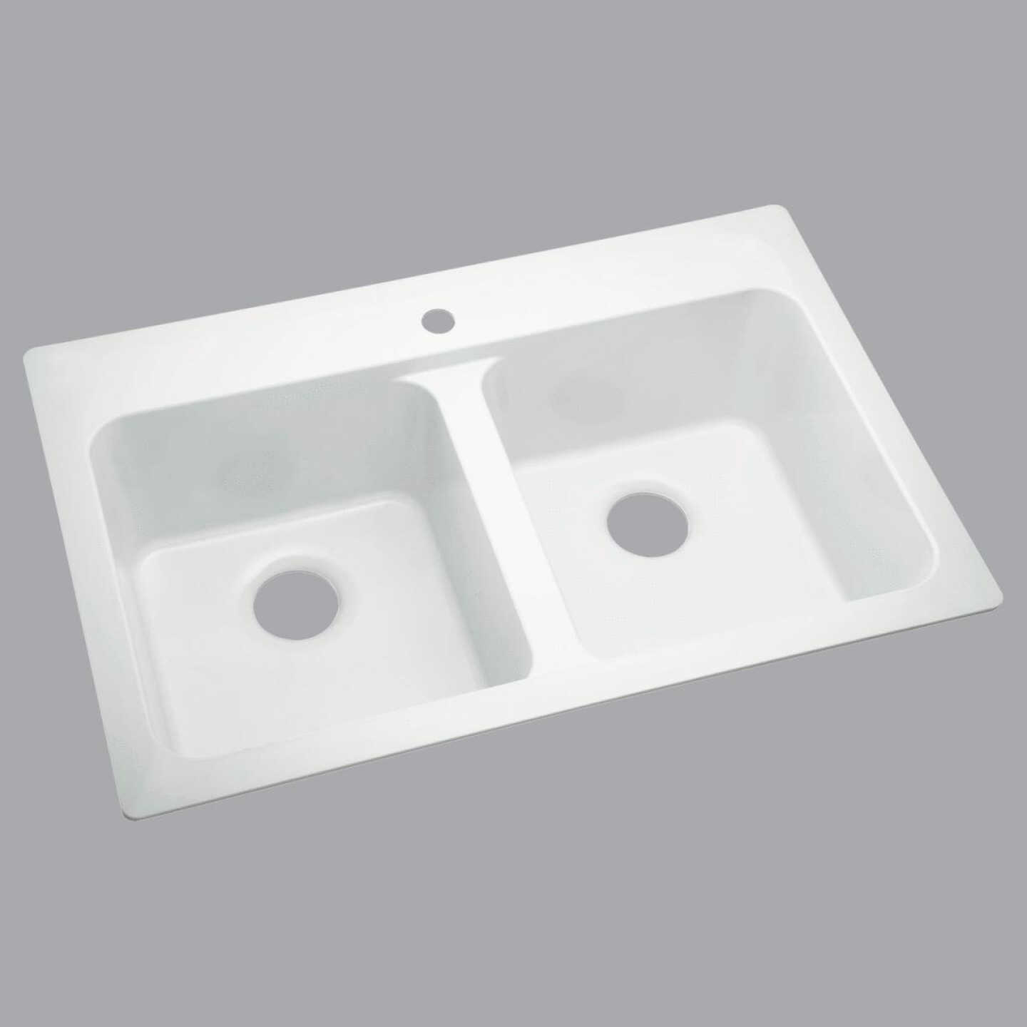 8" WHITE VIKRELL SINK Image 1