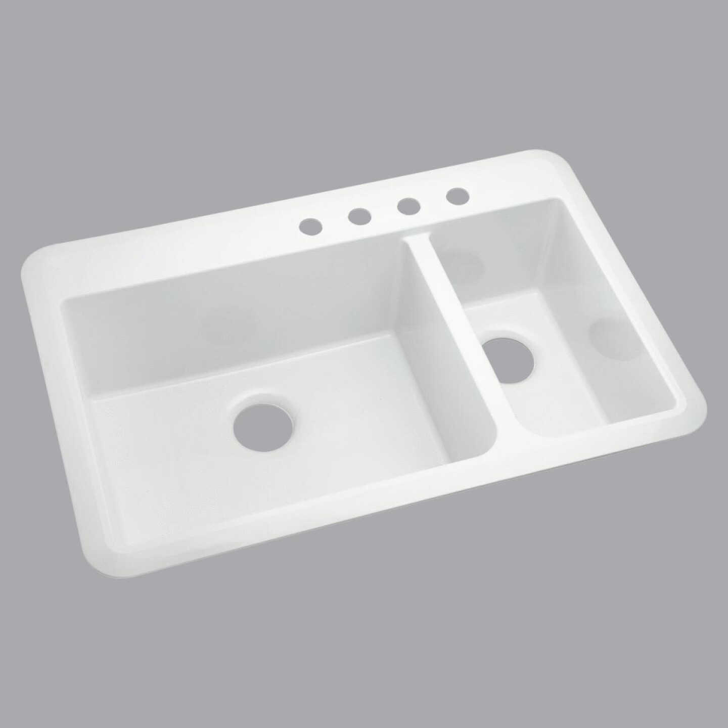 9"/8" WHITE VIKRELL SINK Image 1