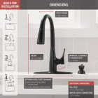 Delta Dunsley 1-Handle Pull-Down Kitchen Faucet, Matte Black Image 2