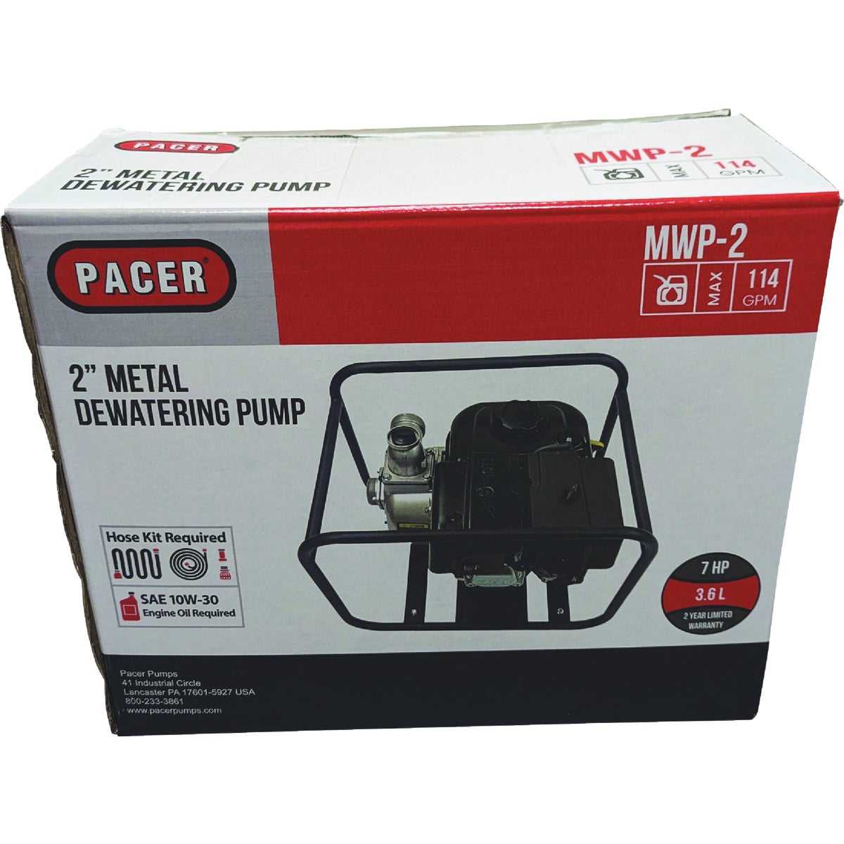 Pacer M Series 7 HP Gas Engine Metal Pump Image 2
