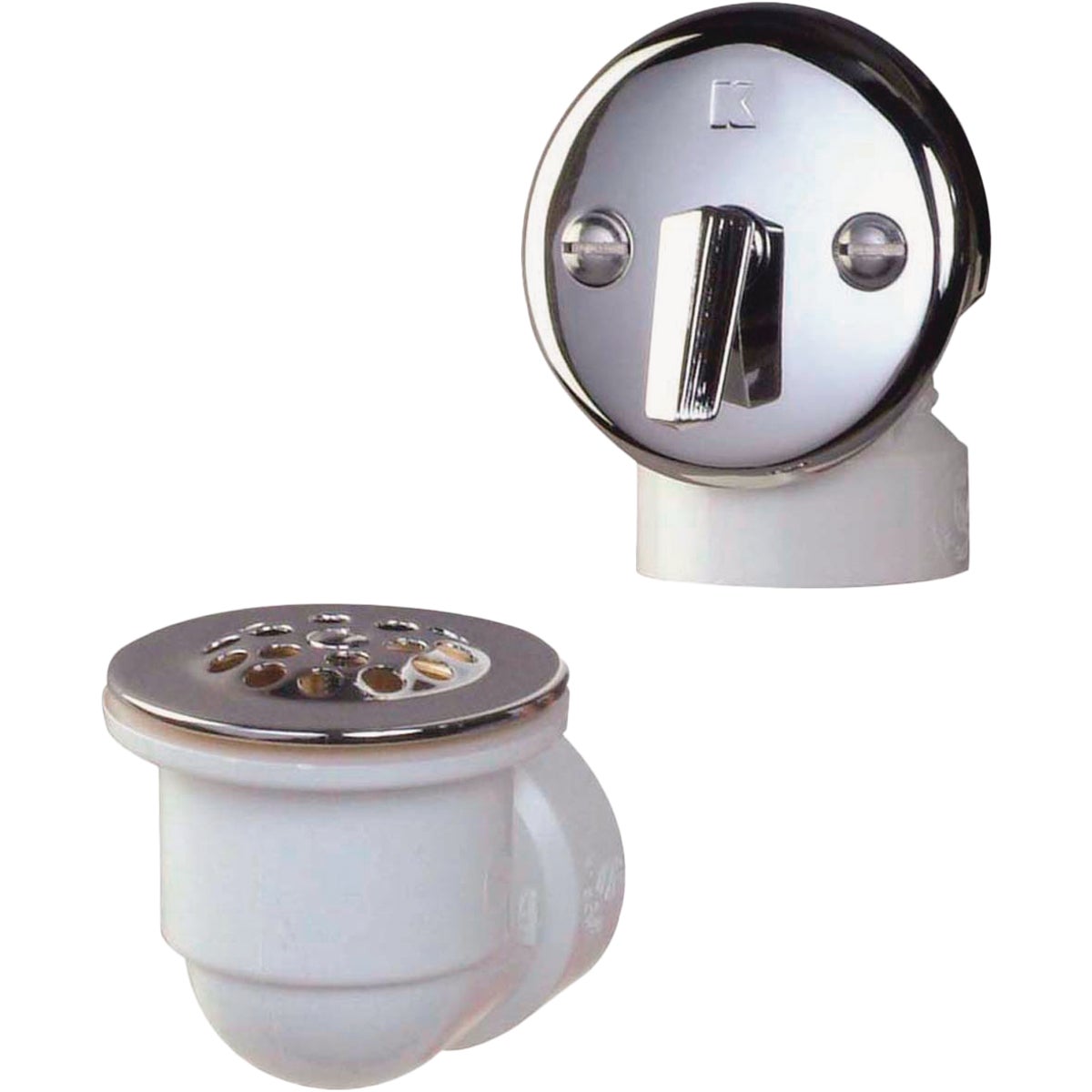 Keeney Schedule 40 PVC Triplever Half Pack Bath Drain Kit with Polished Chrome Trim Image 2