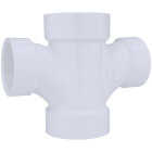 Charlotte Pipe 2 In. X 1-1/2 In. Reducing Double Sanitary PVC Tee Image 1