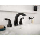 Moen Lindor 2-Handle Lever Widespread Bathroom Faucet, Matte Black Image 2