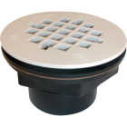 Oatey 101 PS Series 2 In. ABS Solvent Weld Shower Drain with Snap-In Plastic Strainer Image 1