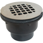 Oatey 102 Series 2 In. ABS Solvent Weld Shower Drain with Snap-In Stainless Steel Strainer Image 1