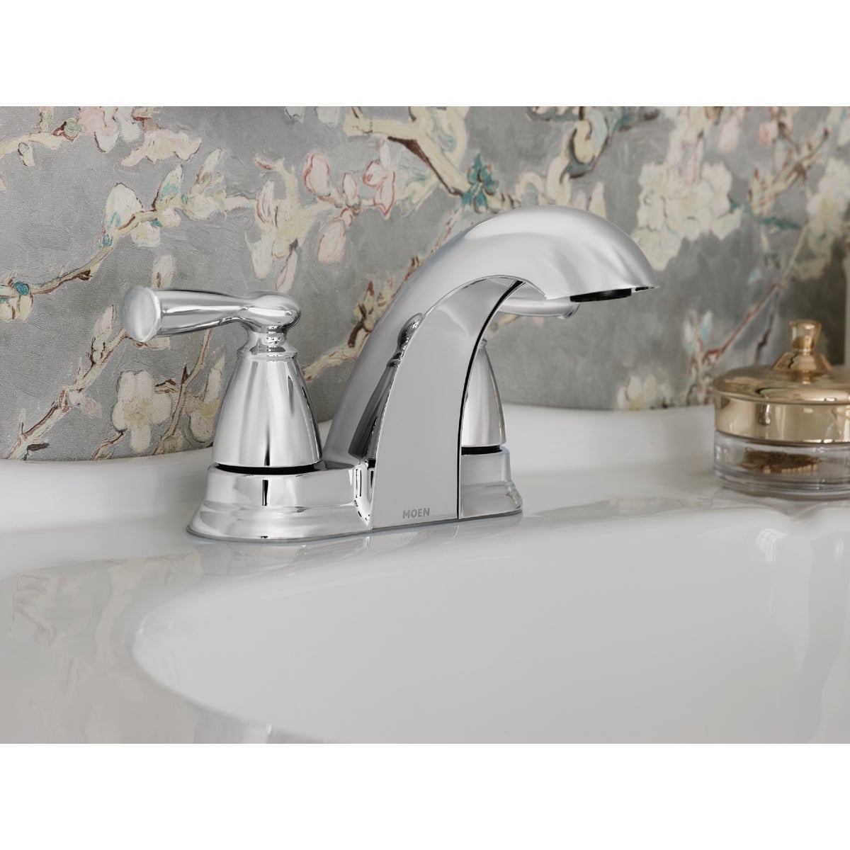 Moen Banbury 2-Handle Lever Centerset Bathroom Faucet with Pop-Up, Chrome Image 2