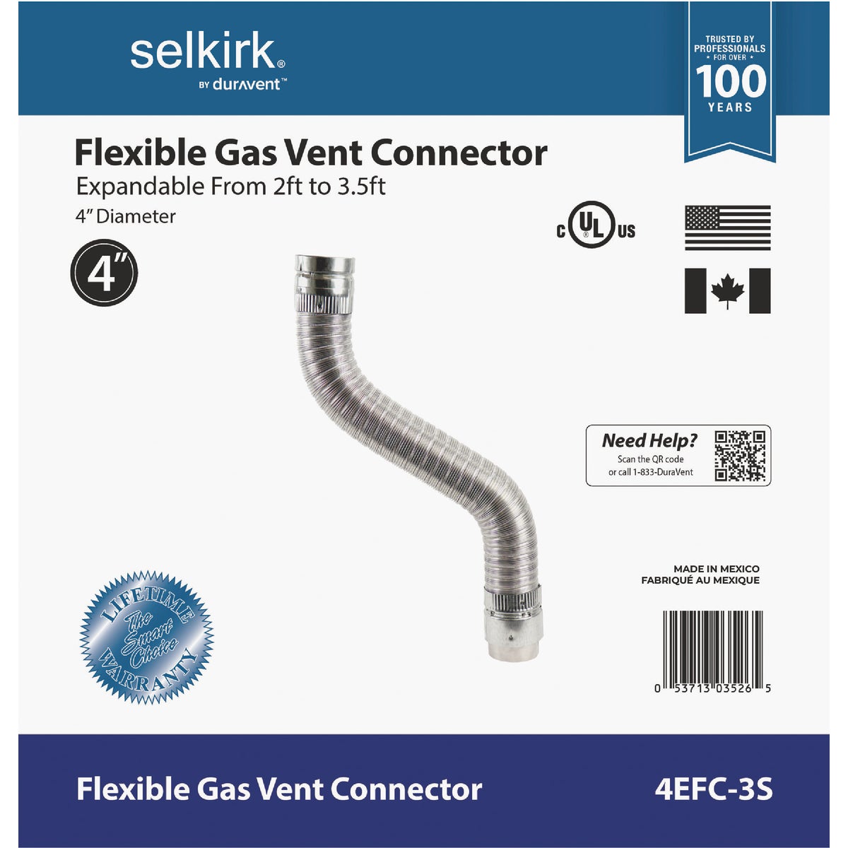 Selkirk 4 In. Expandable Flexible Gas Vent Connector Image 2