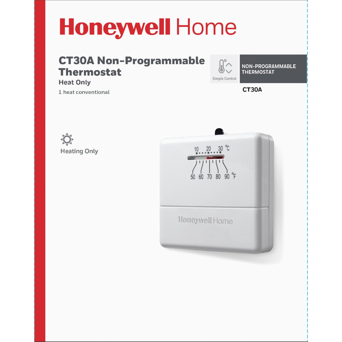 Honeywell Home Heat Only Mechanical Thermostat Image 2