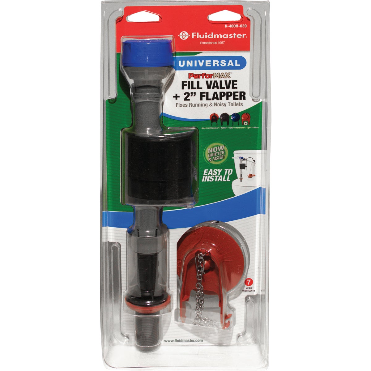 Fluidmaster PerforMAX Fill Valve & 2 In. Flapper Kit Image 6