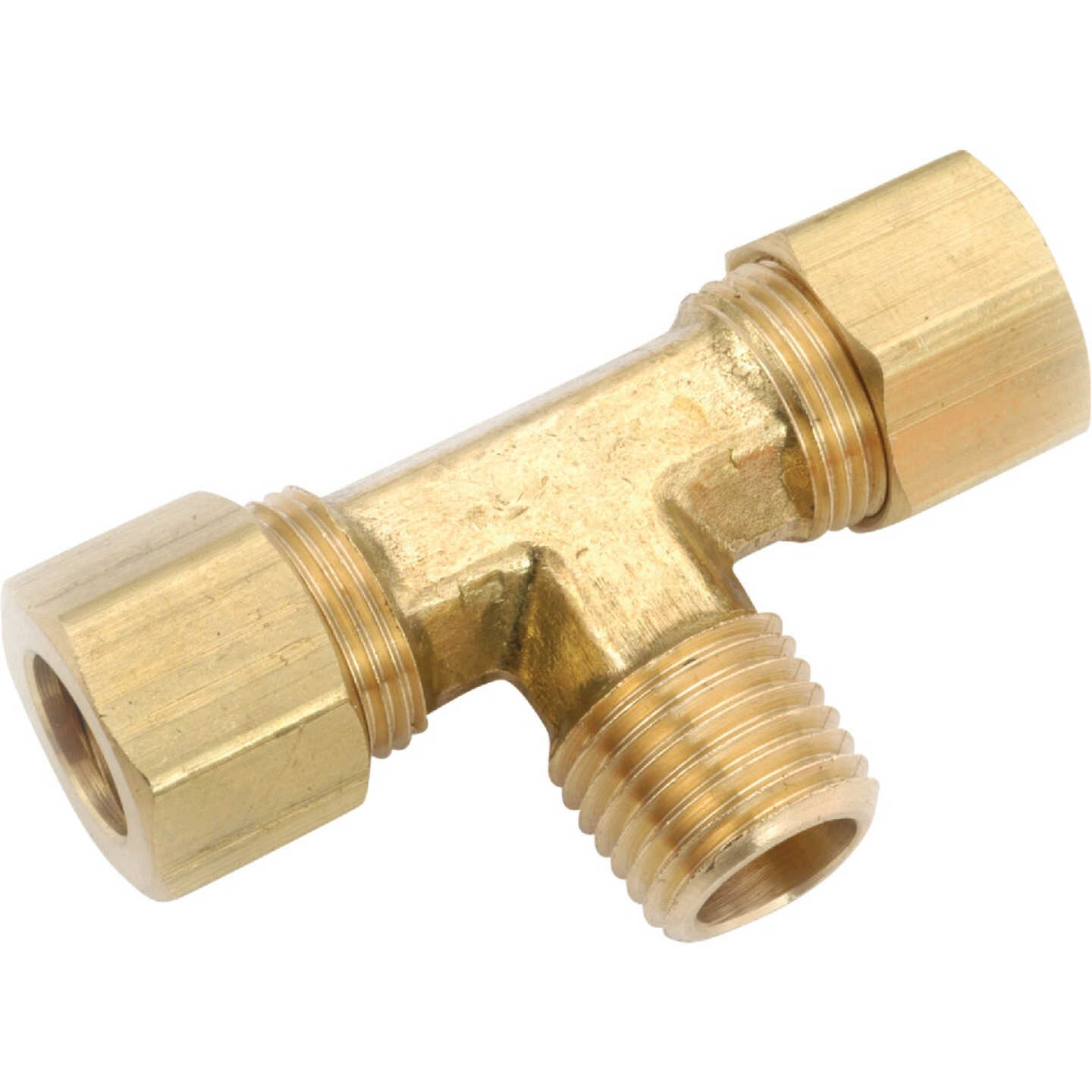 Anderson Metals 1/4 In. C x 1/4 In. MPT Compression Brass Tee Image 1