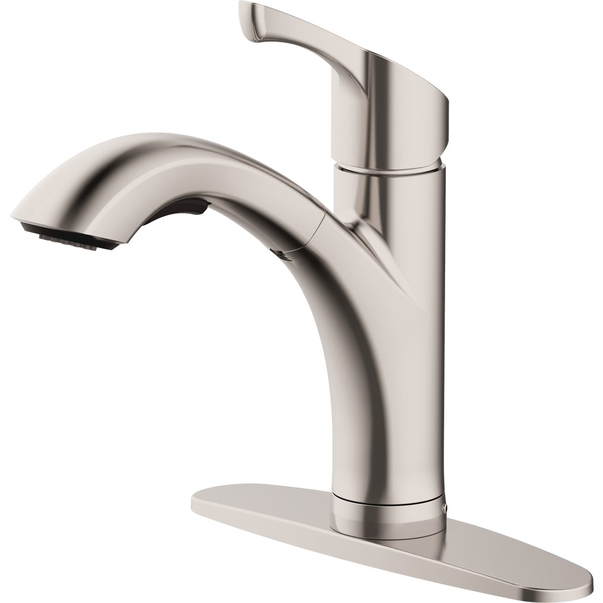 Home Impressions 1-Handle Lever Pull-Out Kitchen Faucet, Brushed Nickel Image 1
