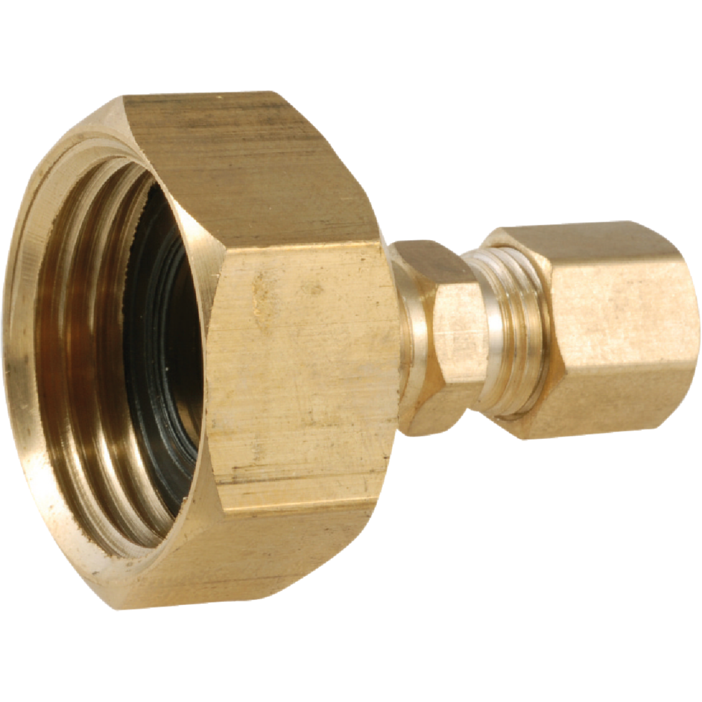 Anderson Metals 1/4 In. OD x 3/4 In. FHT Brass Ice Maker Compression Union Image 1