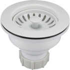 Keeney Plastic Basket Strainer Assembly, White Image 1