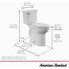 American Standard Elevation White Extra-Tall 19 In. Elongated Bowl 1.28 GPF Toilet-to-Go Image 5