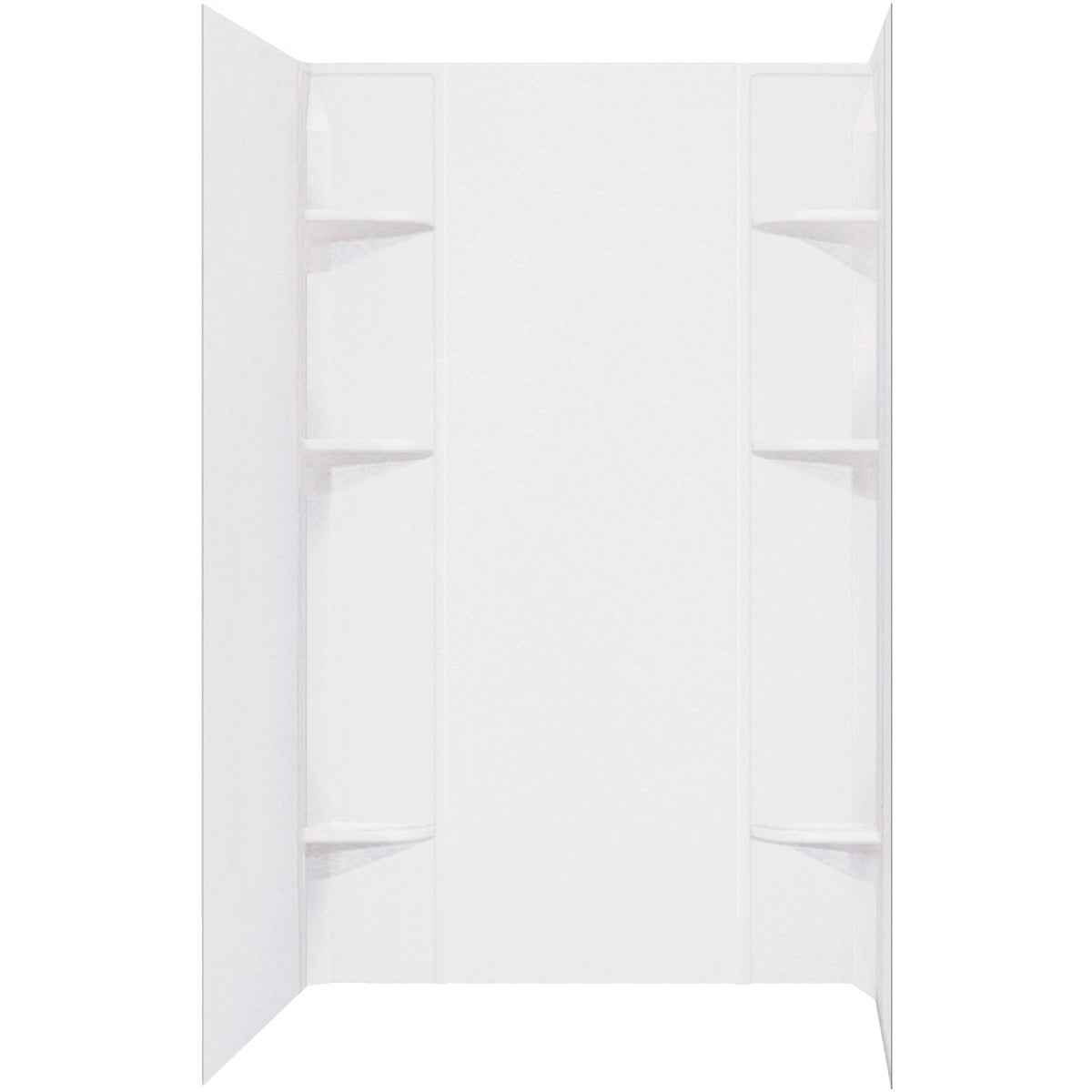 Mustee Durawall 60 In. x 71.5 In. x 40 In. Glue Up Alcove Shower Wall Set in White (5-Piece) Image 2