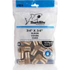 SharkBite 3/4 In. x 3/4 In. Barb 90 Deg. Brass PEX Elbow (1/4 Bend) (10-Pack) Image 2