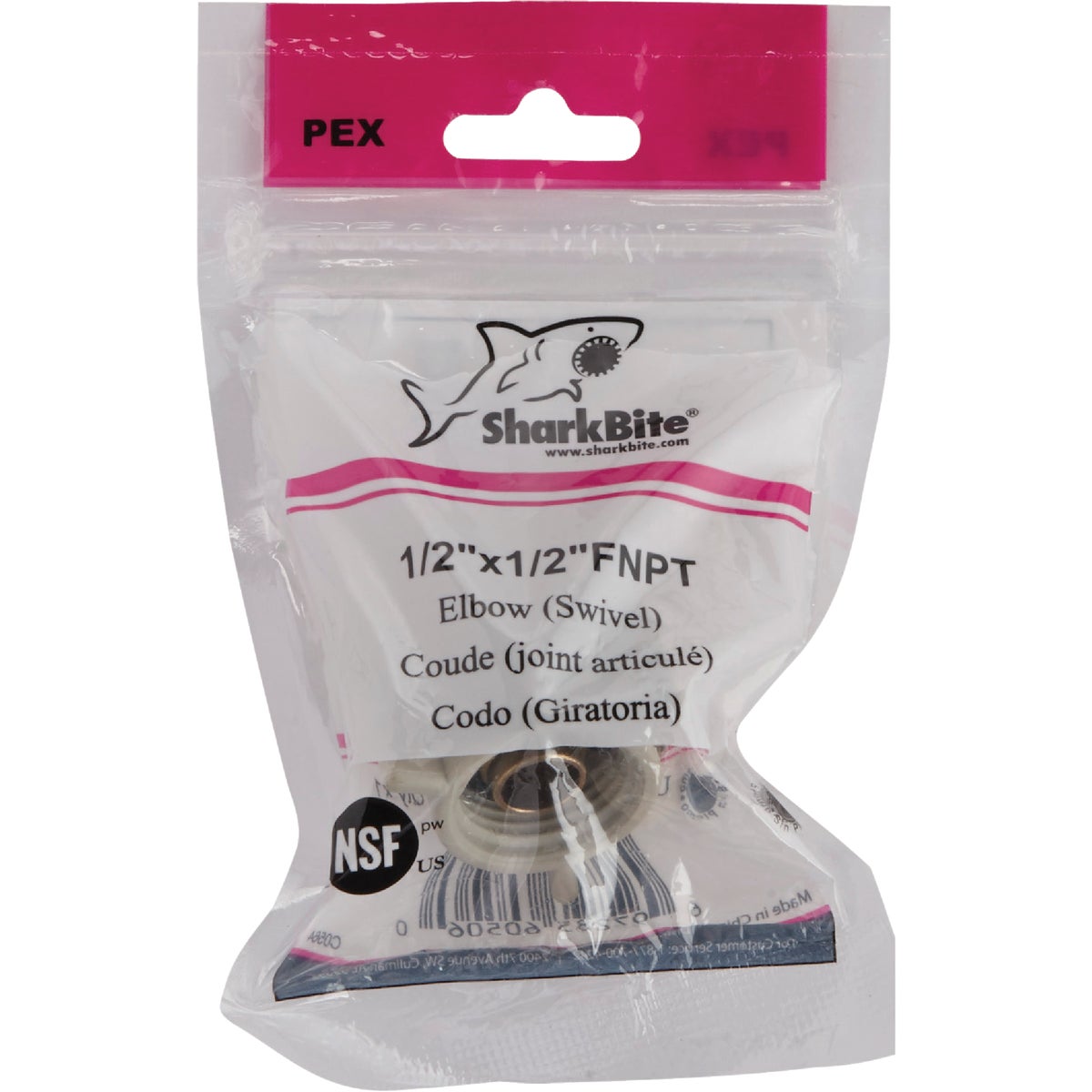 SharkBite 1/2 In. Barb x 1/2 In. FPT 90 Deg. Brass Swivel PEX Elbow (1/4 Bend) Image 2