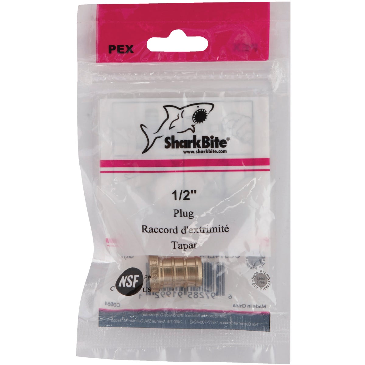 SharkBite 1/2 In. Barb Brass PEX Test Plug Image 2