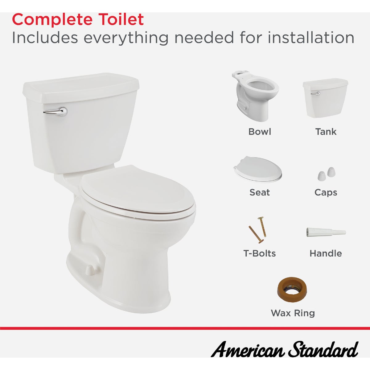 American Standard Champion 4 Right Height White Elongated Bowl 1.6 GPF Toilet Image 2