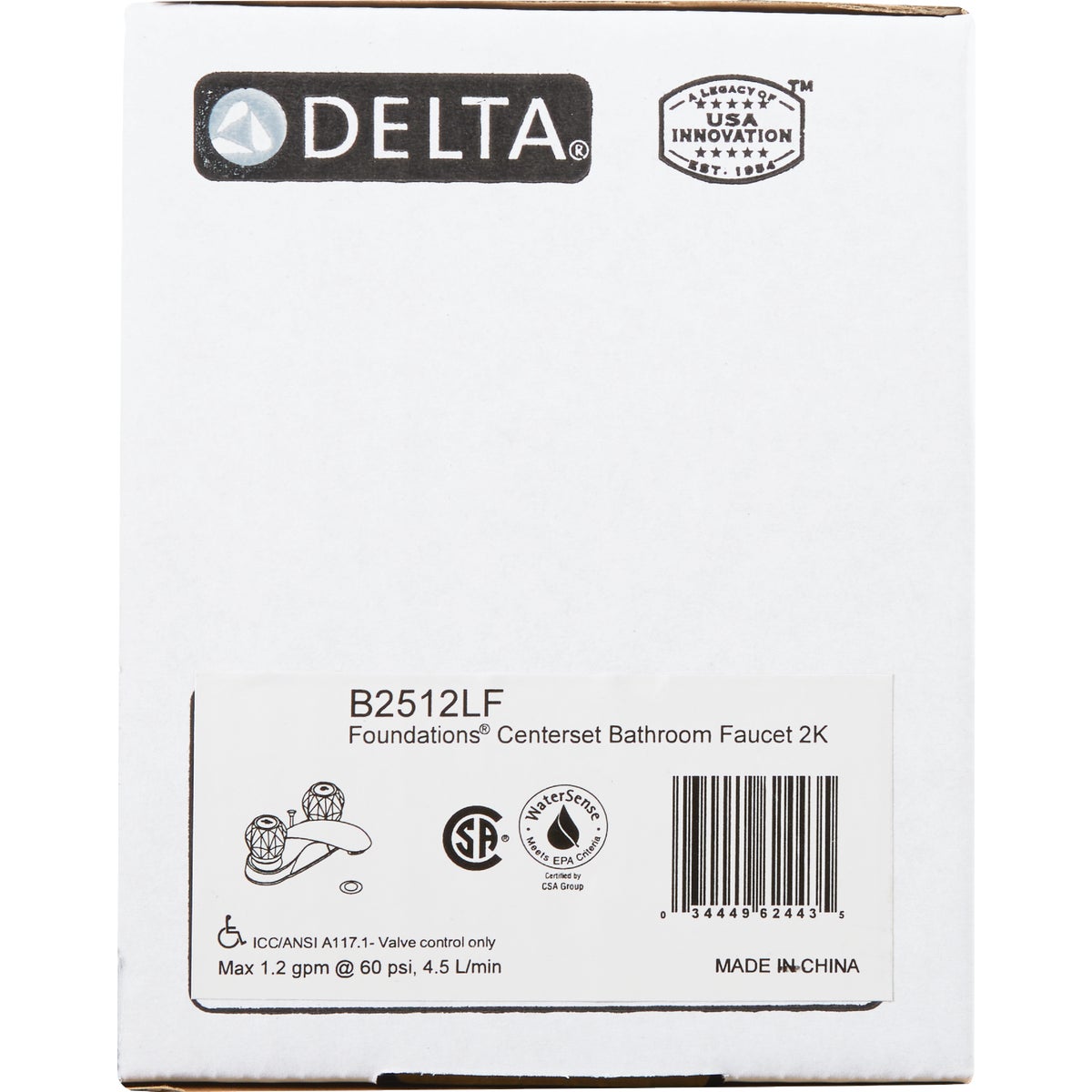 Delta Foundations Chrome 2-Handle Knob 4 In. Centerset Bathroom Faucet with Pop-Up Image 3